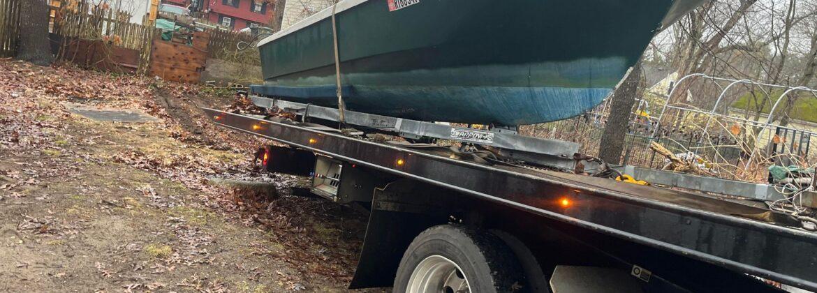 Professional Boat Removal & Disposal in Rhode Island - Towing and Disposing of a Boat in Rhode Island by Rapid Junk Removal RI