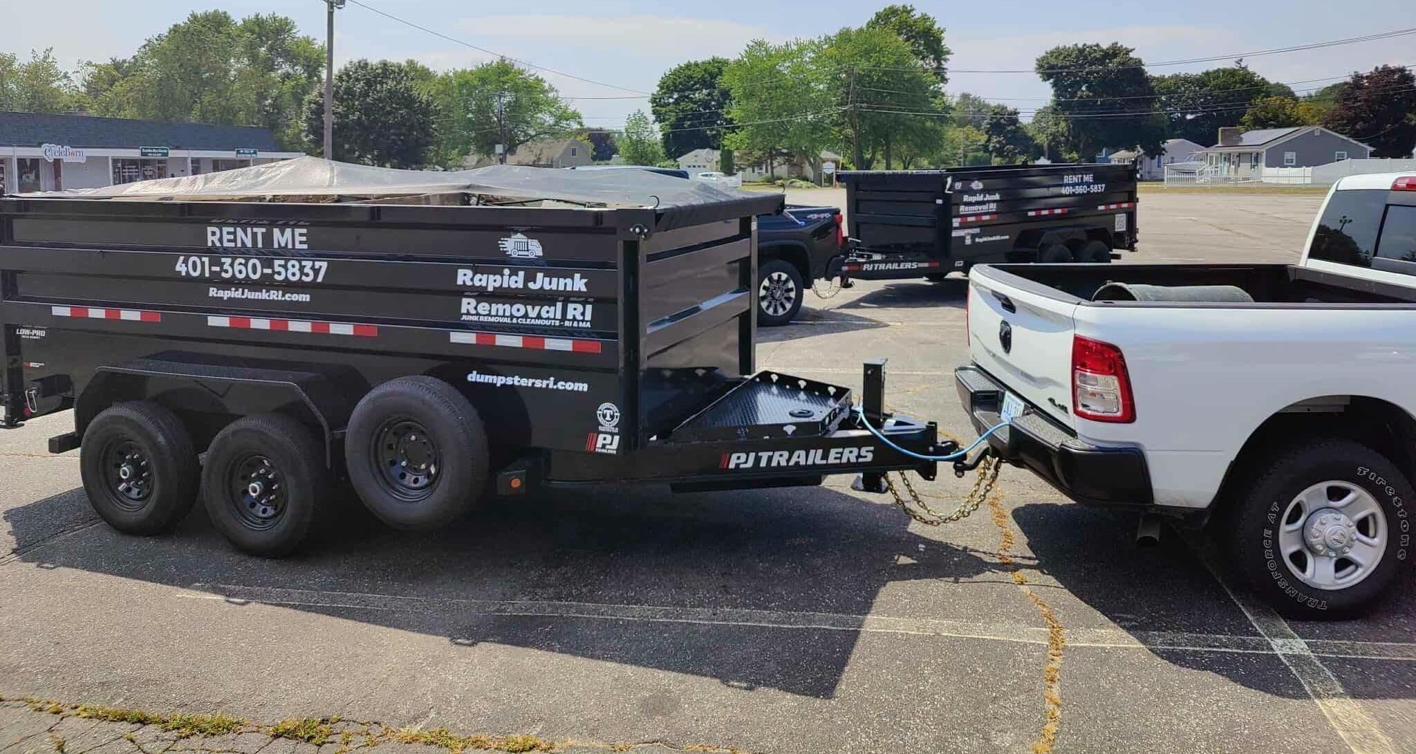Driveway-friendly dumpster rental delivered by DumpstersRI.com. driveway friendly dumpster rentals in rhode island