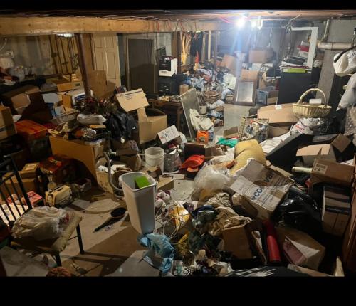 basement cleanout hoarder home rhode island